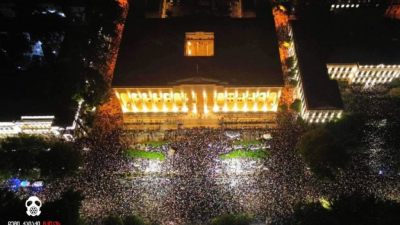 ‘Yes to Europe, no to Russian Law’: Georgians resist attempts to shackle civil society